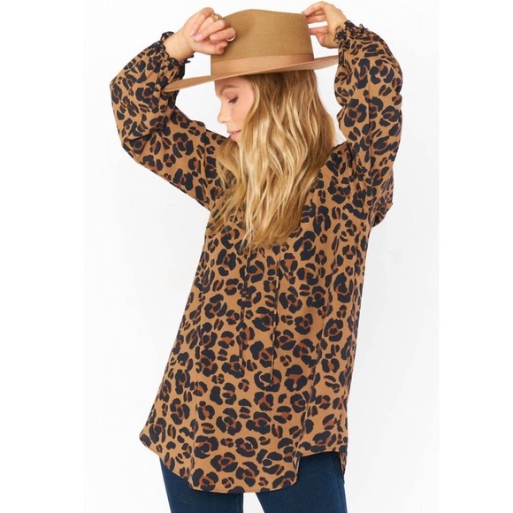 Show Me Your Mumu Charlene Cheetah Print Tunic Blouse Medium - Picture 1 of 10